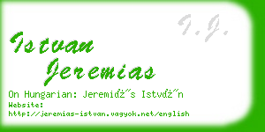 istvan jeremias business card